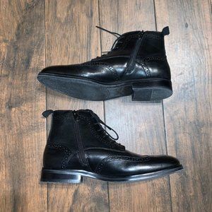 Aldo men's shoes boots black leather 19